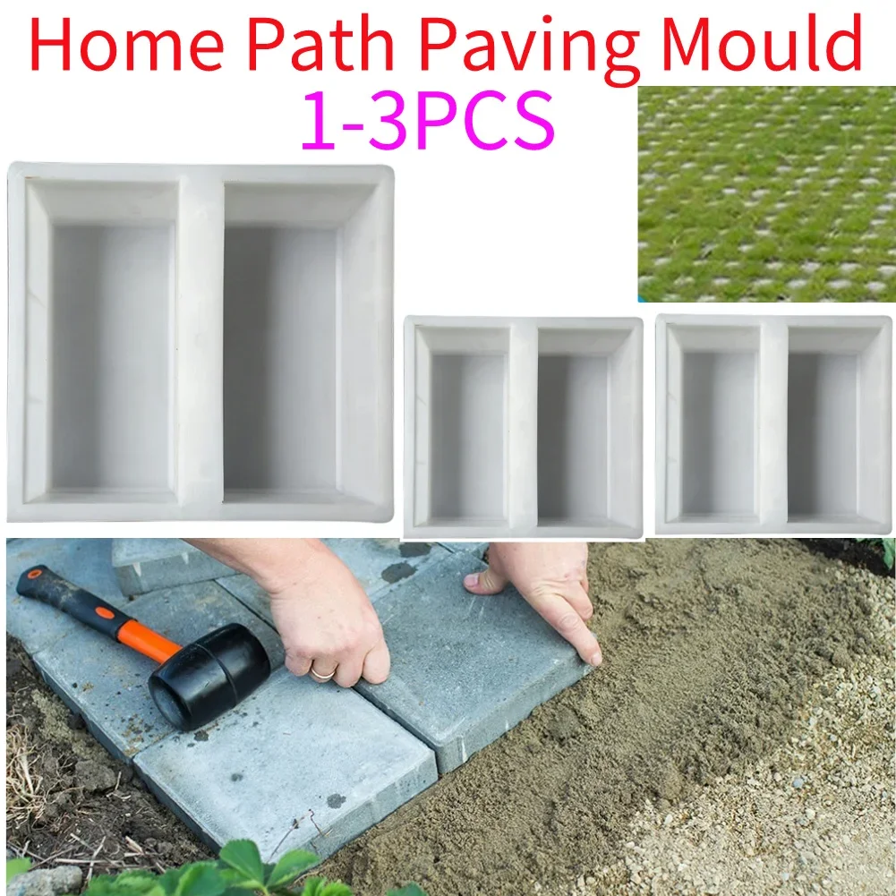 1-3Pcs Garden Pavement Mold Courtyard Walkway Path Concrete DIY Paving Cement Road Mold Personal Concept Of Reusability