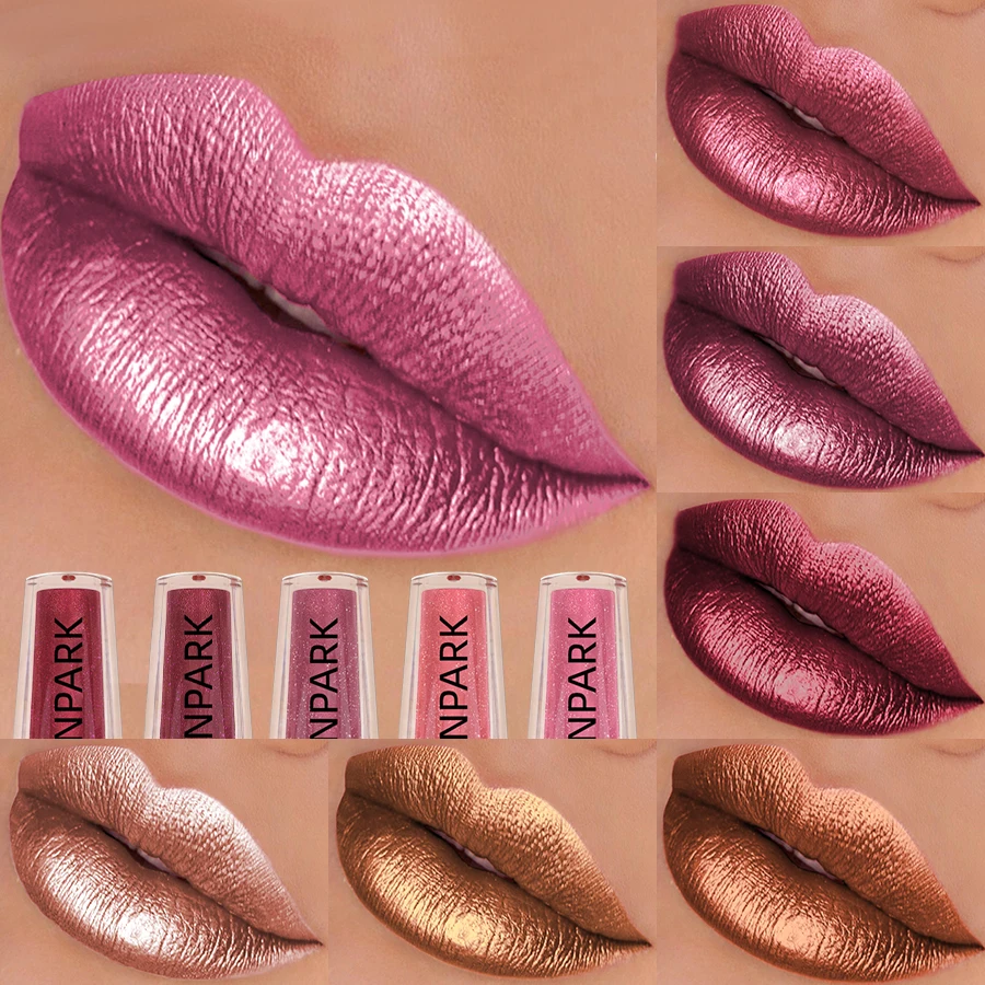 10-Farben-Metallic-Lipgloss, langlebiger flüssiger Lippenstift, Perlen-Glitzer, hochpigmentiertes Lippentönung, koreanisches Make-up, Geschenke, Lippenöl, Kosmetik
