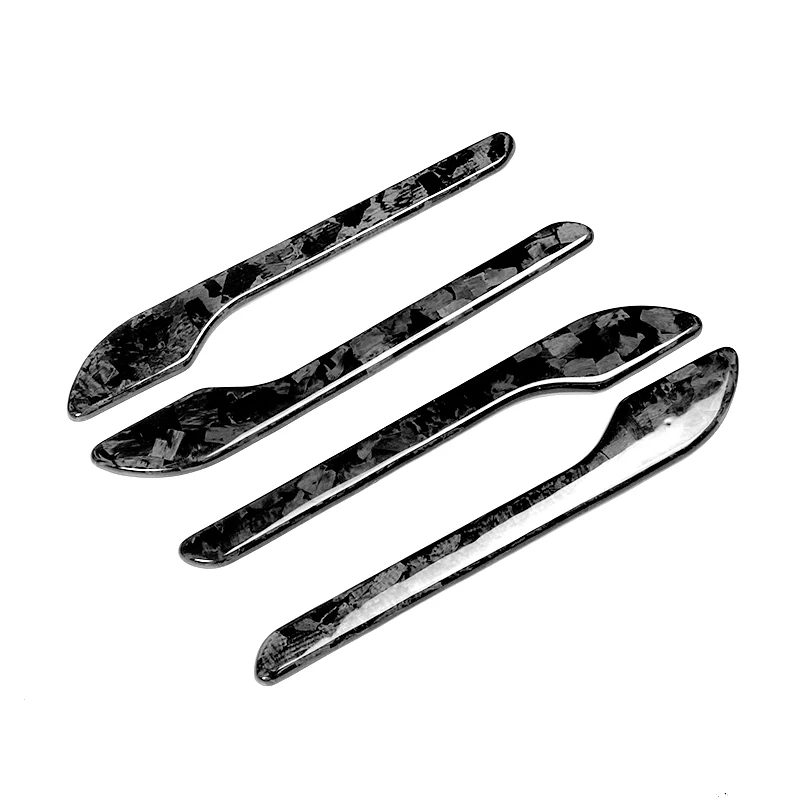 Real Carbon Fiber Car Door Handle Cover For Tesla Model 3 2021 Model Y Accessories Door Cover Paste Model3 Three 4Pcs/Set