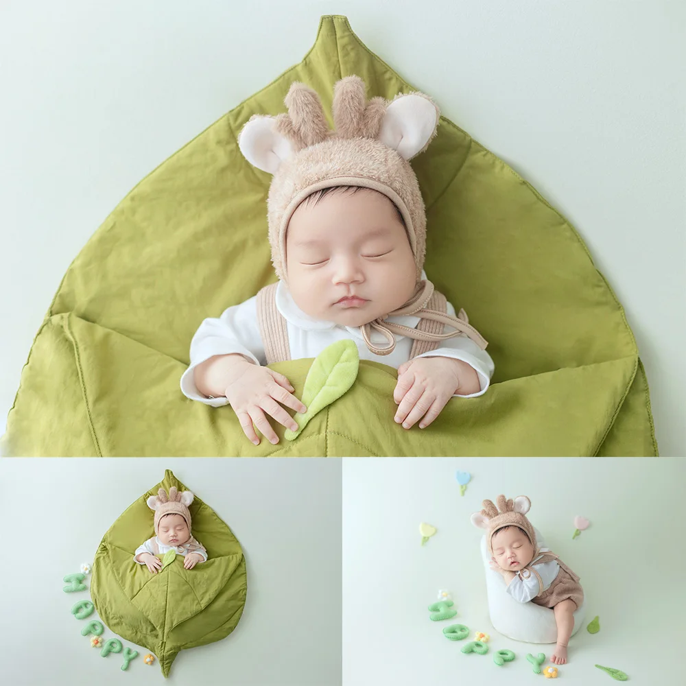 set-fotografico-a-tema-primaverile-per-neonati-costume-cappello-a-forma-di-cervo-coperta-morbida-a-foglia-decorazioni-floreali-per-servizi-fotografici-di-tappe-importanti