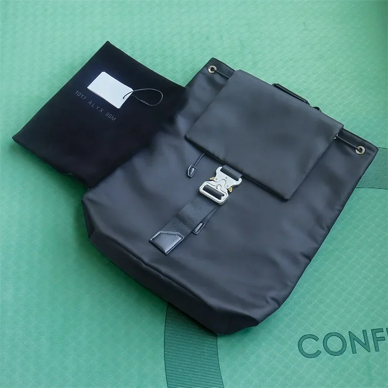 

25ss Vintage ALYX High Capacity Backpacks Zipper Computer Bag 1:1 Best Quality Alyx Black Backpacks Traveling Bag