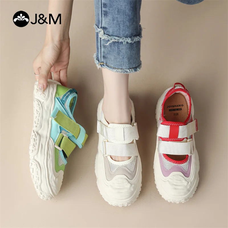 

JOY&MARIO Women Sneakers Shoes Korean Style Luxury White Sport Running Outdoor Hiking Breathable Casual Shoes