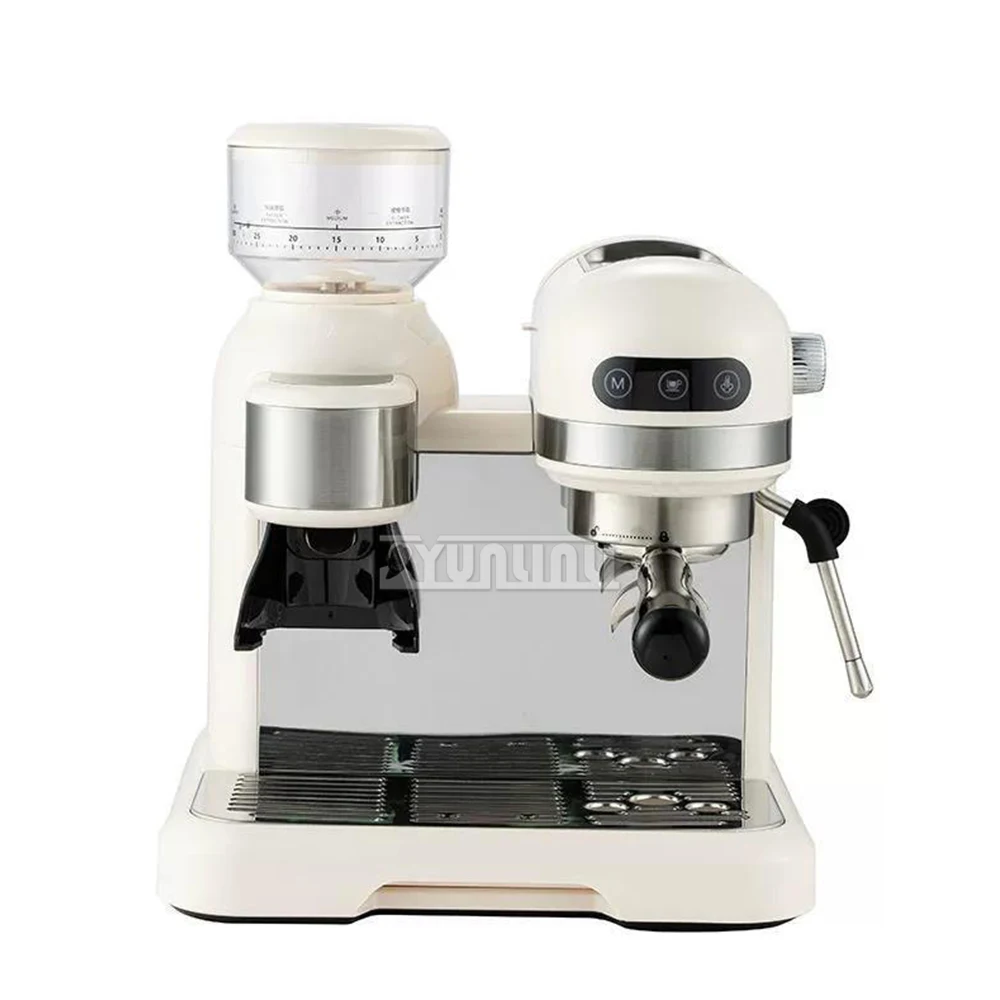 Semi-automatic Coffee Machine Household Espresso Maker Milk Frother Whipping Foam Coffee Grinding Integrated Machine