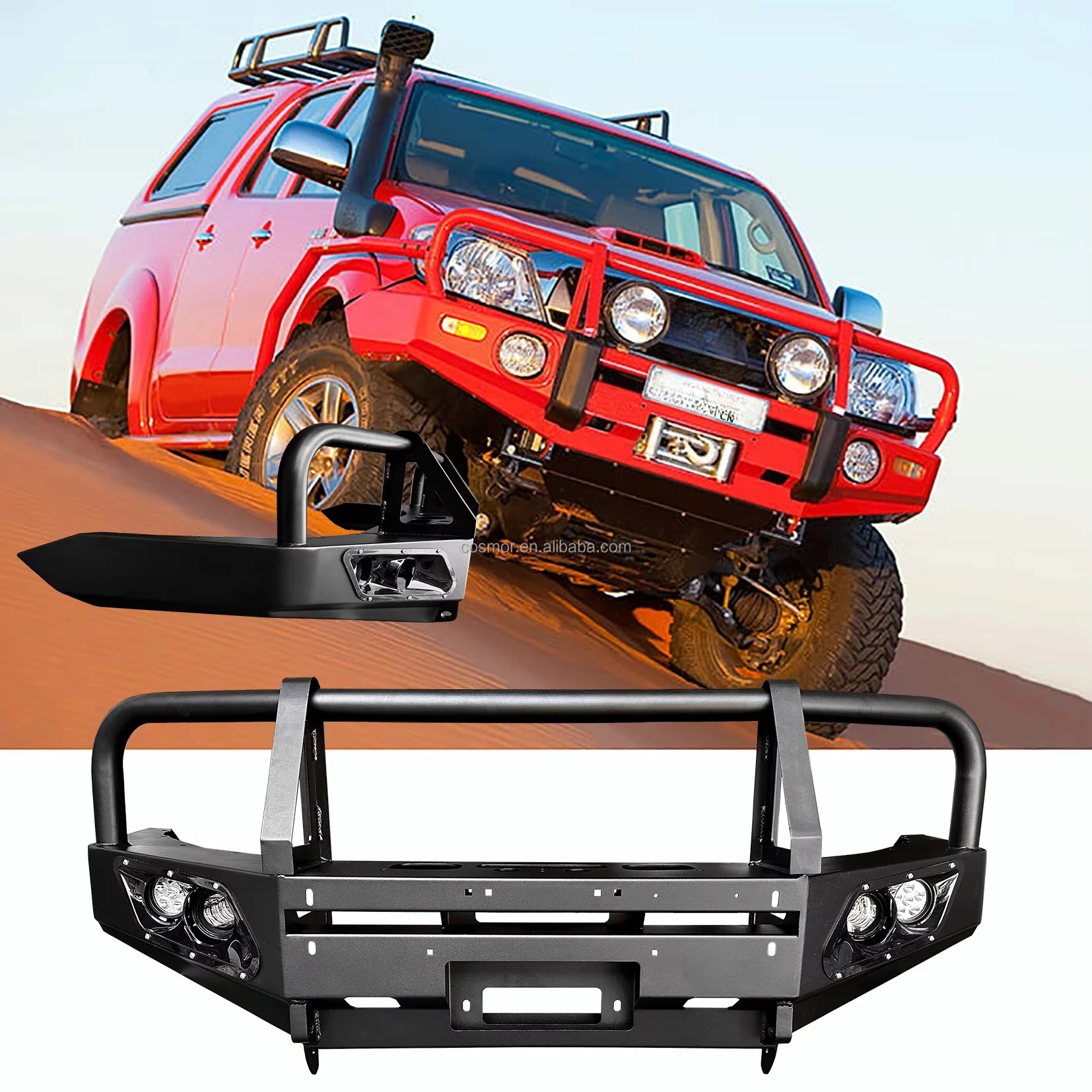 

Эксклюзивный стальной передний бампер Hilux Bull Bar для Hilux Vigo Revo Rocco The Indestructible Guardian Force