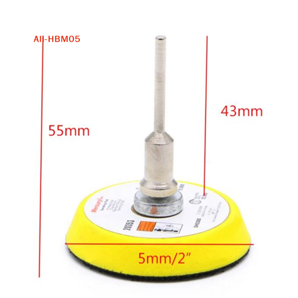(HB05)50mm 3mm Sanding Pad Sander Disc Polishing Pad Backer Plate Shank Fit 12000 RPM Electric Grinder Rotary Tool