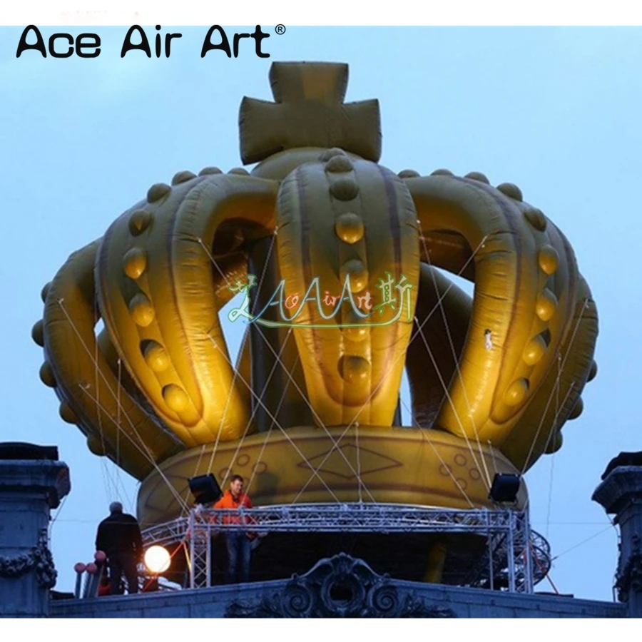 2022 Exquisite Inflatable Crown Tent With Air Blower For Trade Show/ Advertising/Decoration Made By Ace Air Art