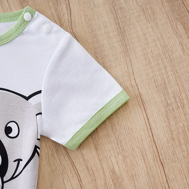 Boys And Girls Baby Jumpsuit Cute Cartoon Koala Pure Cotton Crawling Suit Comfortable Summer Baby Short Sleeved Jumpsuit