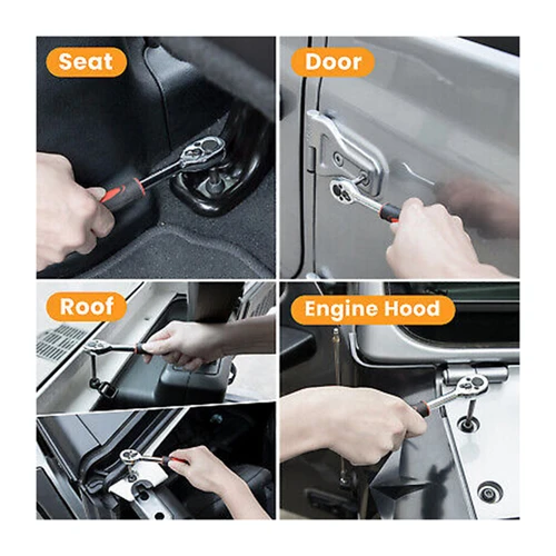 Imagen 2 del producto 1 Juego de herramientas Torx de extracción superior dura y puerta, juego de herramientas de llave de extracción para Jeep Wrangler Jl JK Rubicon Sahara Sport 2007-2021