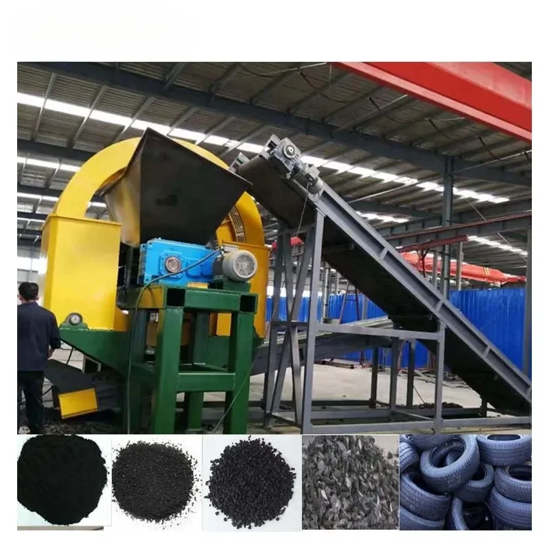 Heavy Duty Industrial  Rubber Tyre Recycling Crusher Shredder Machines Tire Crusher Machine Shredder Machine for Tire