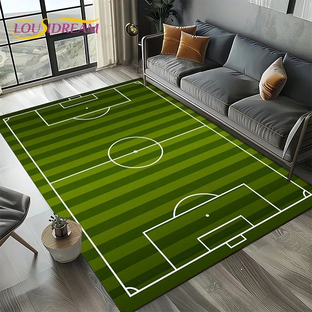 Style Football Field Soccer Sport Carpet Rug for Living Room Bedroom Home Sofa Decoration Kids Area Rug Non-slip Floor Mat