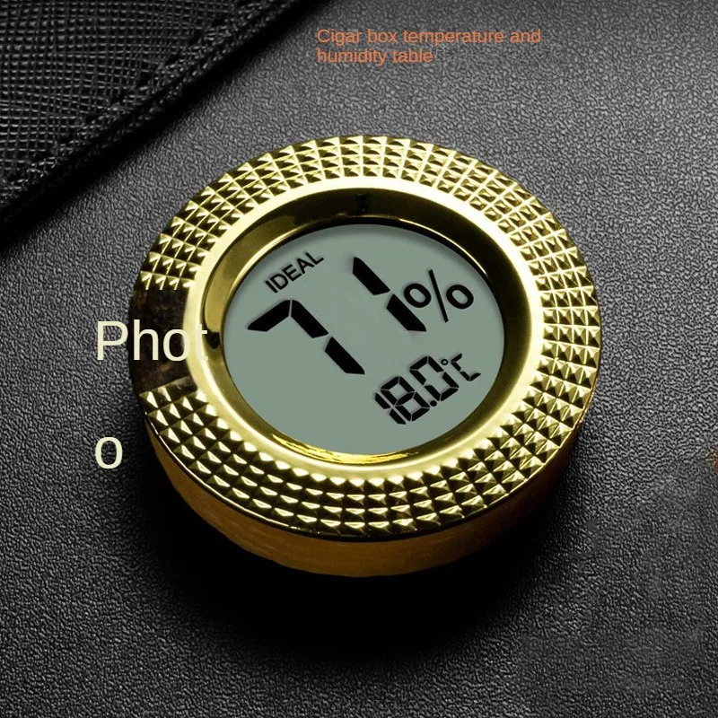 Cigar Humidor Embedded Temperature Moisture Meter Metal Panel High Precision Electronic Moisture Meter Thermometer