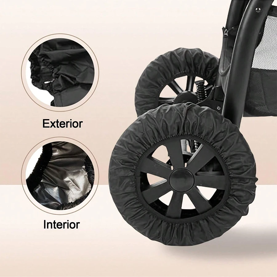 4Pcs Baby Stroller Covers, Anti-Dirt and Dust-Proof, Stretchable Stroller Covers, Suitable for Various Models, Universal Accessories, Convenient for Children's Strollers, Home Use, Baby Shower Gifts.