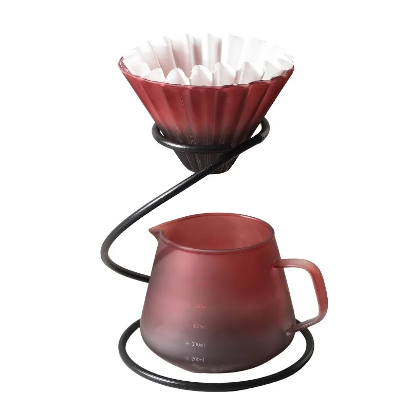Drip filter coffee machine set New hand grinder coffee machine filter cup coffee pot borosilicate glass full set household