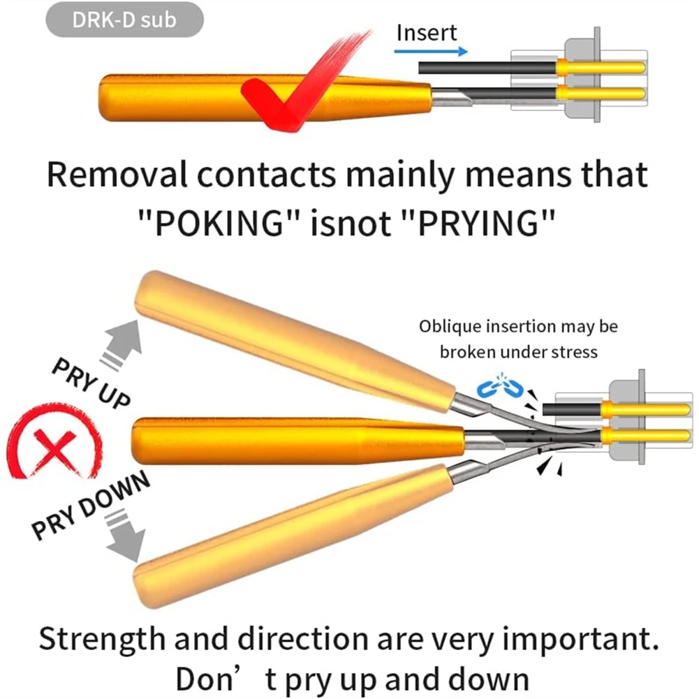 D SUB Connector Pins Removal Tool DRK-D SUB Pins Insertion Extraction Tool for TE/AMP/