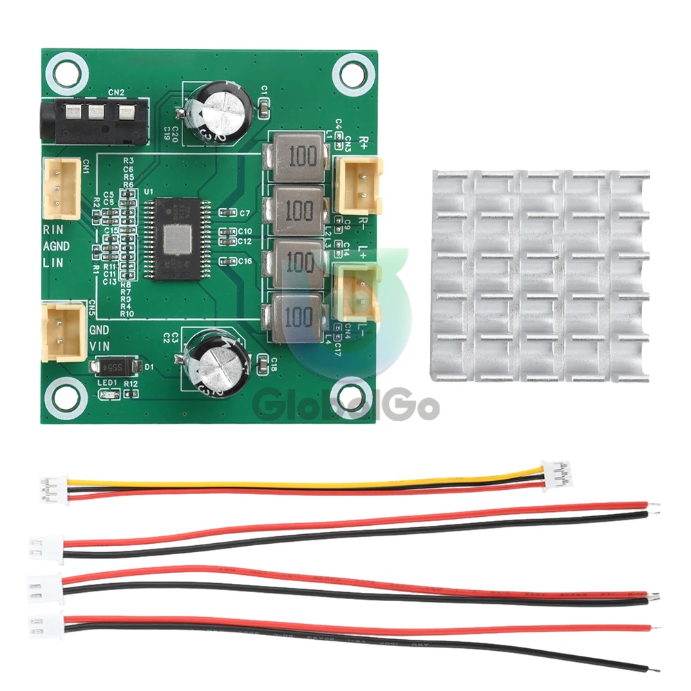 DC 5V-26V 50W+50W 2.0 Channel Digital Stereo Class D Audio Power Amplifier Board DIY Amplificador Sound Board Electeonic Kit