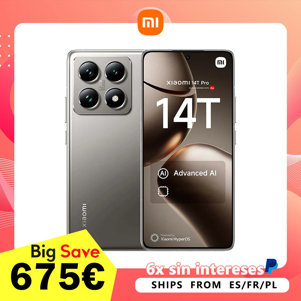 Xiaomi-Téléphone portable 14T Pro 5G, 12 Go, 256 Go, 12 Go, 512 Go, 16 Go, 1 To, Noir, Gris, Bleu