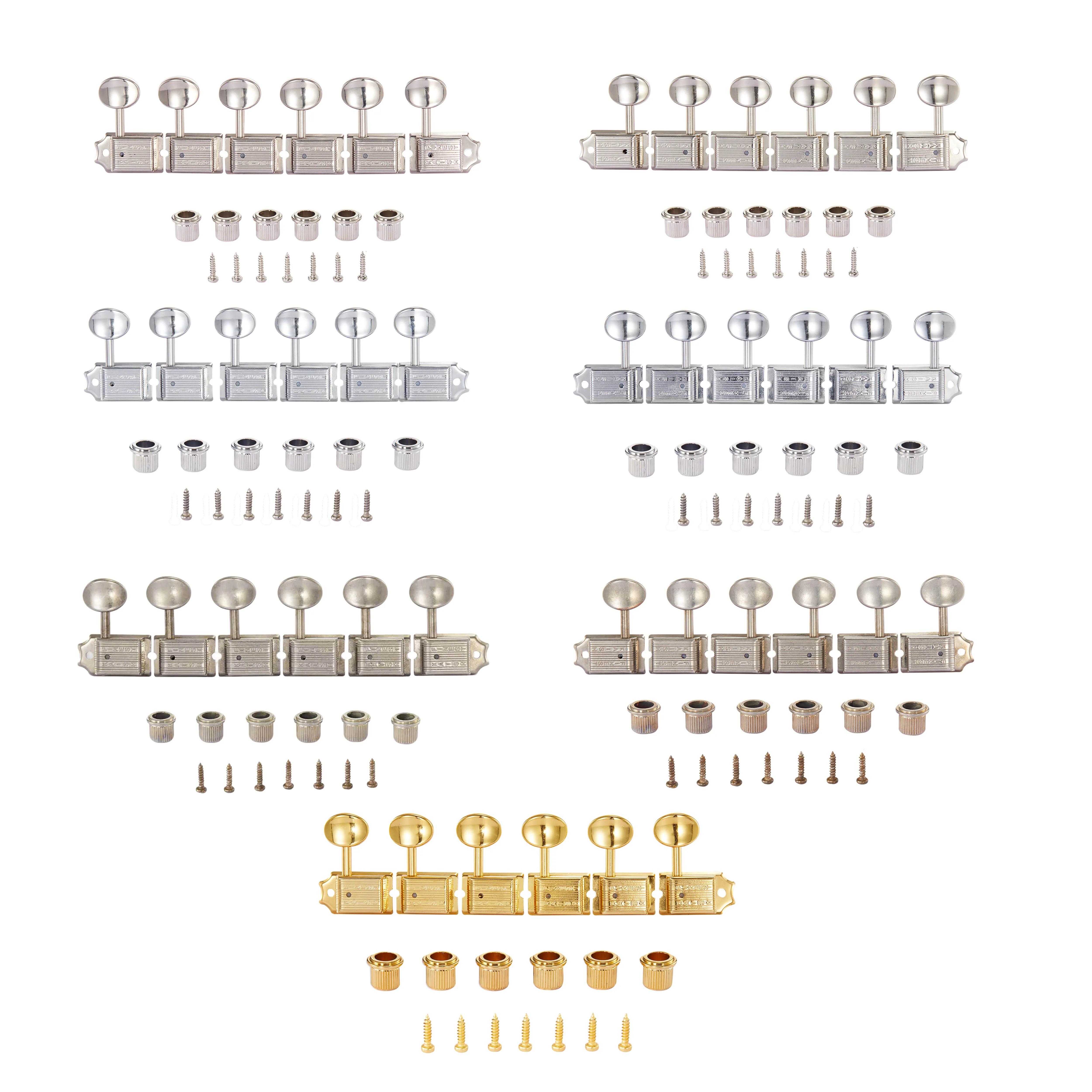 Accordeurs de guitare Vintage porté sur route vieilli de qualité supérieure, Machines de réglage, touches de réglage de guitare avec arbre fendu pour Fender Strat/Tele/Jaguar