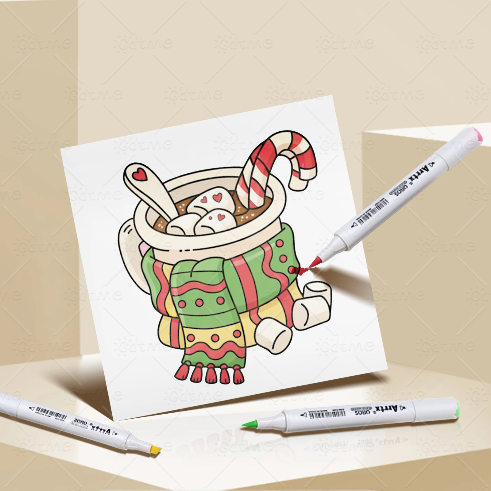 ADVENT CALENDAR CHRISTMAS Malbuch mit kräftigen, einfachen Mustern für Erwachsene, süßes Zeichenbuch, perfektes Geschenk für Party und Geburtstag – Detail 6