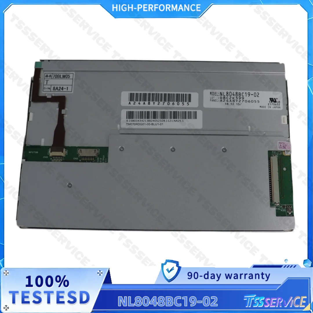 NL8048BC19-02 7.0 inch 800*480 Resolution LCD panel fast shipping