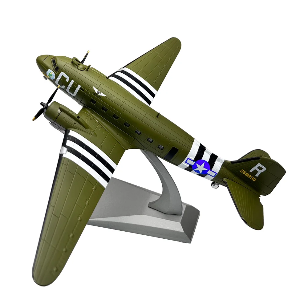 

1:100 World War II Douglas C47 Skytrain Transport Aircraft Diecast Metal Airplane Plane Mode Toy Children Gift