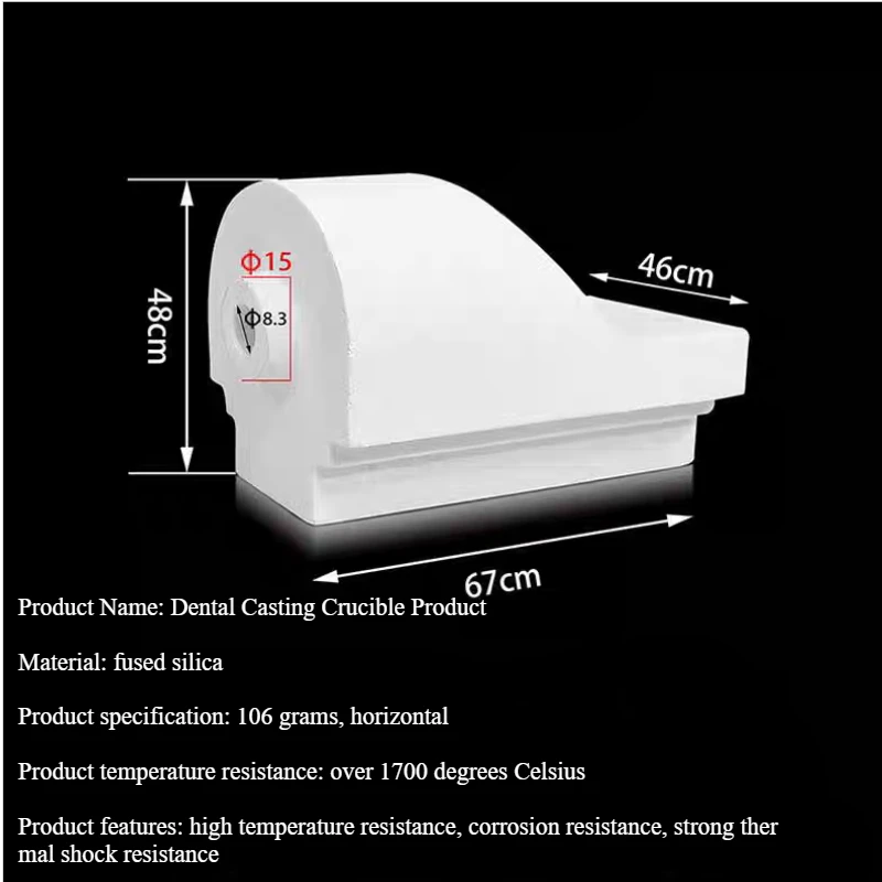 Dental Casting Quartz Crucible Centrifuge Quartz Zirconia  Centrifugal Casting Machine Parts Casting Cup Dental Lab Instrument