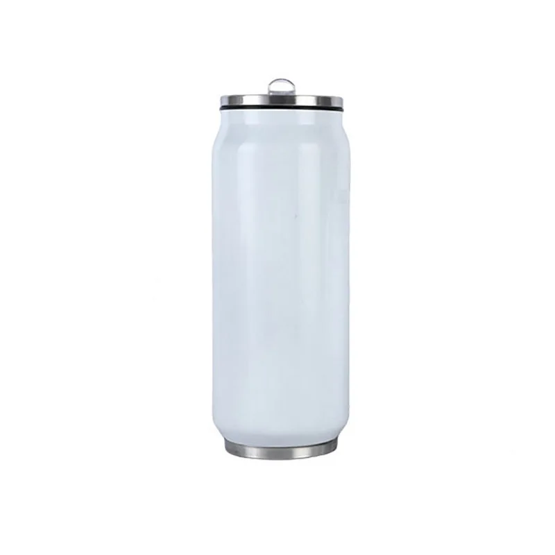 Ice American Coffee Cup Thermos Stainless Steel Sports Water Bottle Straw Cup Creative Cola Can Double-layer Vacuum Straw Cup