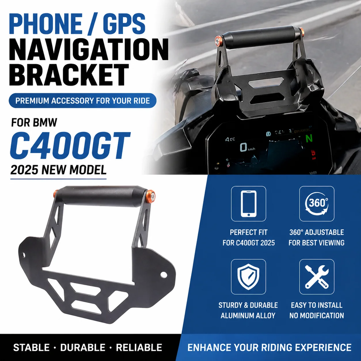 

for BMW C400GT 2025 new motorcycle C400GT mobile phone holder GPS navigation holder accessories