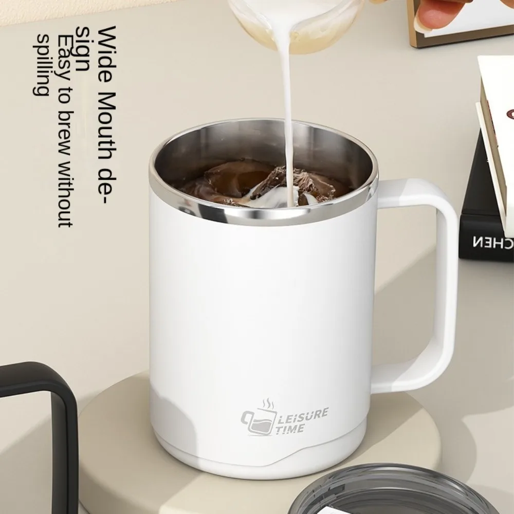 

Портативная изолированная кружка из нержавеющей стали 304, двухслойная чашка для воды большой емкости, 500 мл, герметичная чашка для чая с молоком, офисная