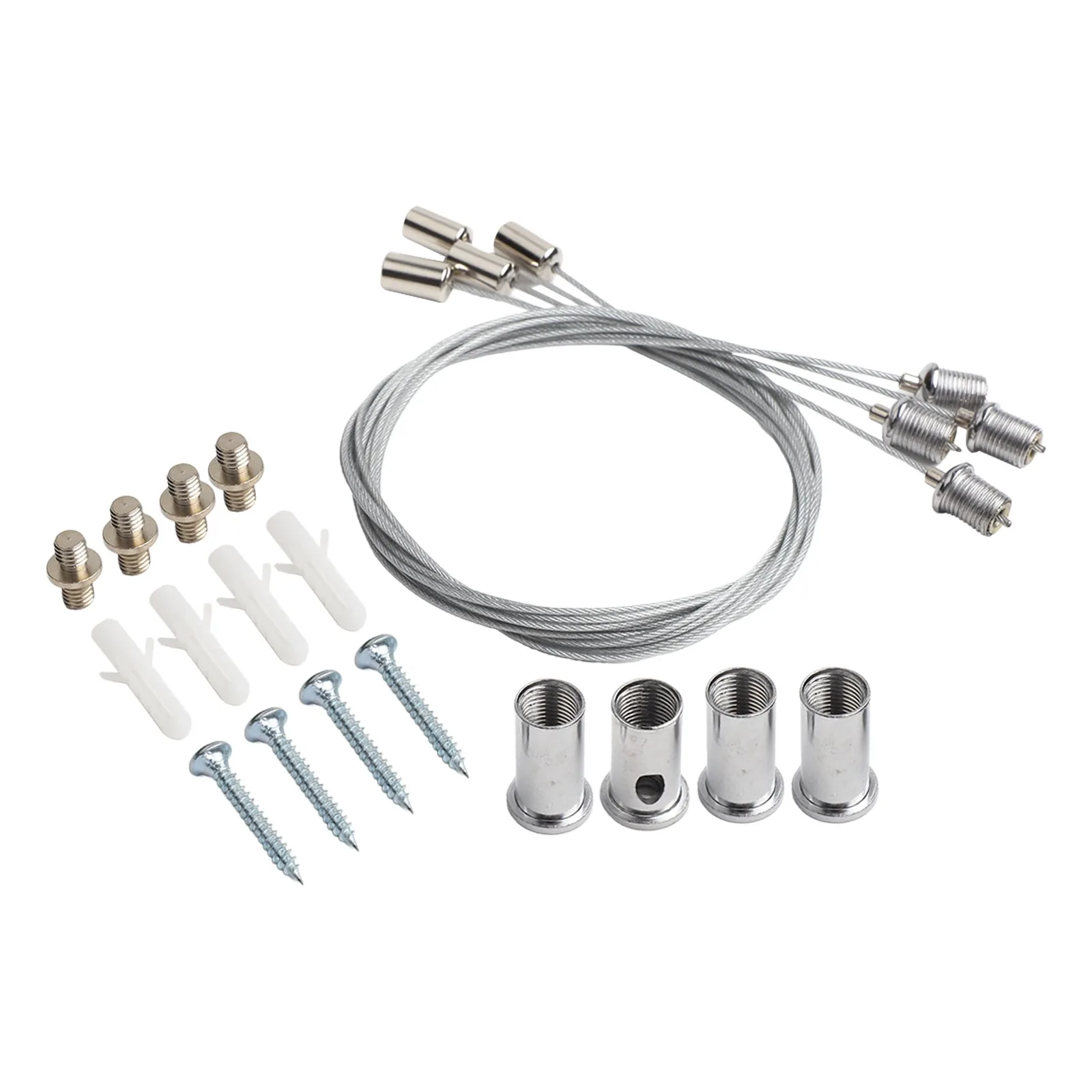 1M Stainless Steel Ceiling Mounting Bracket With Cable For Infrared Flat Panel Light LED Hanging Wire Kit