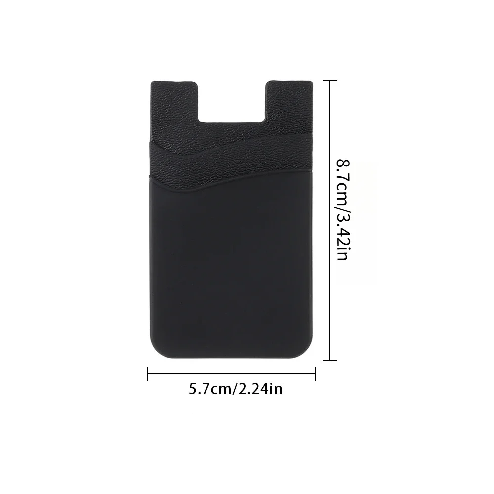 Silicone Phone Card Holder Wallet Case Double Layer Phone Wallet Stick On Credit Card Holder Phone Pocket Universal