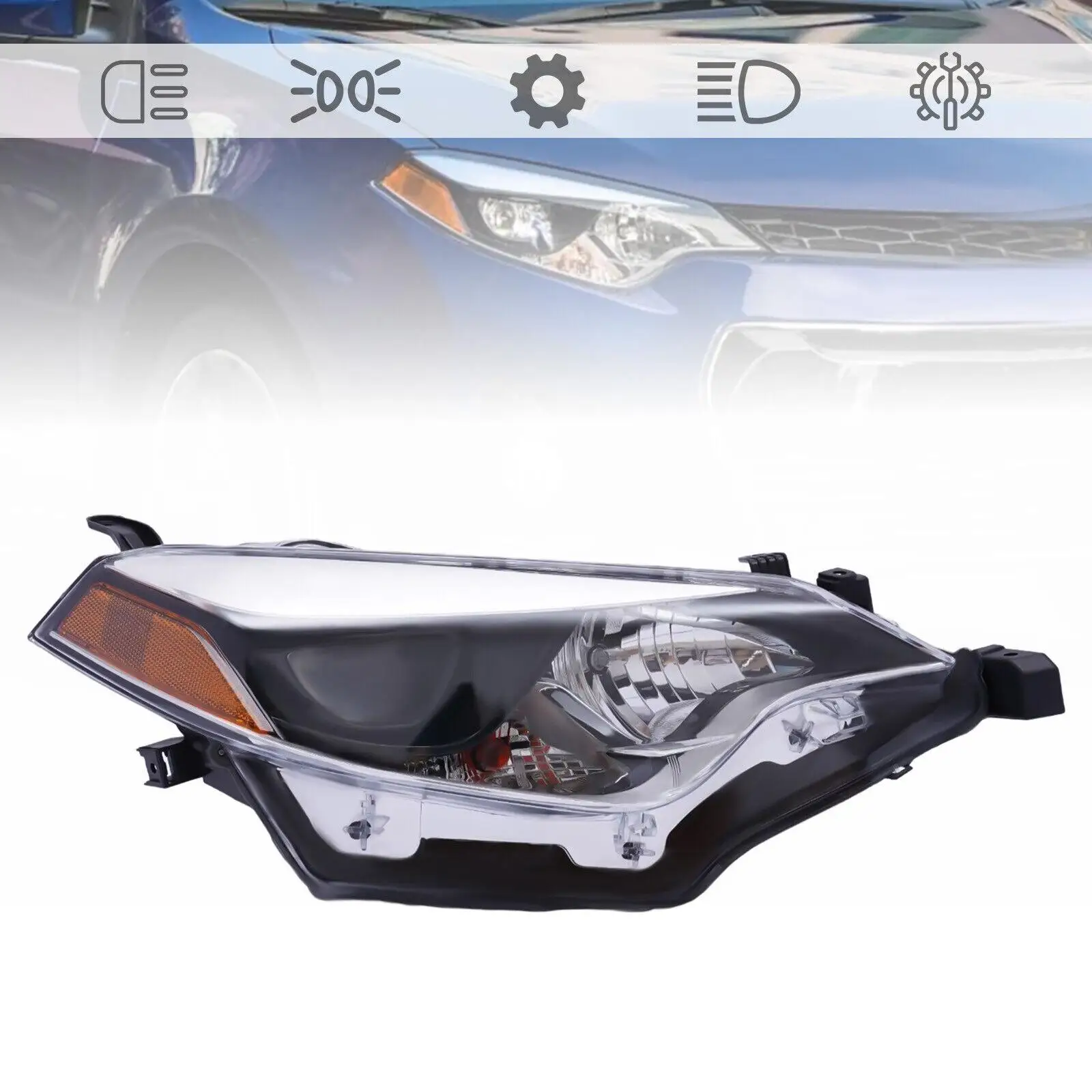 

Right Side Headlight Front Lamp LED For 14-16 Toyota Corolla CE LE L Sedan 4Door