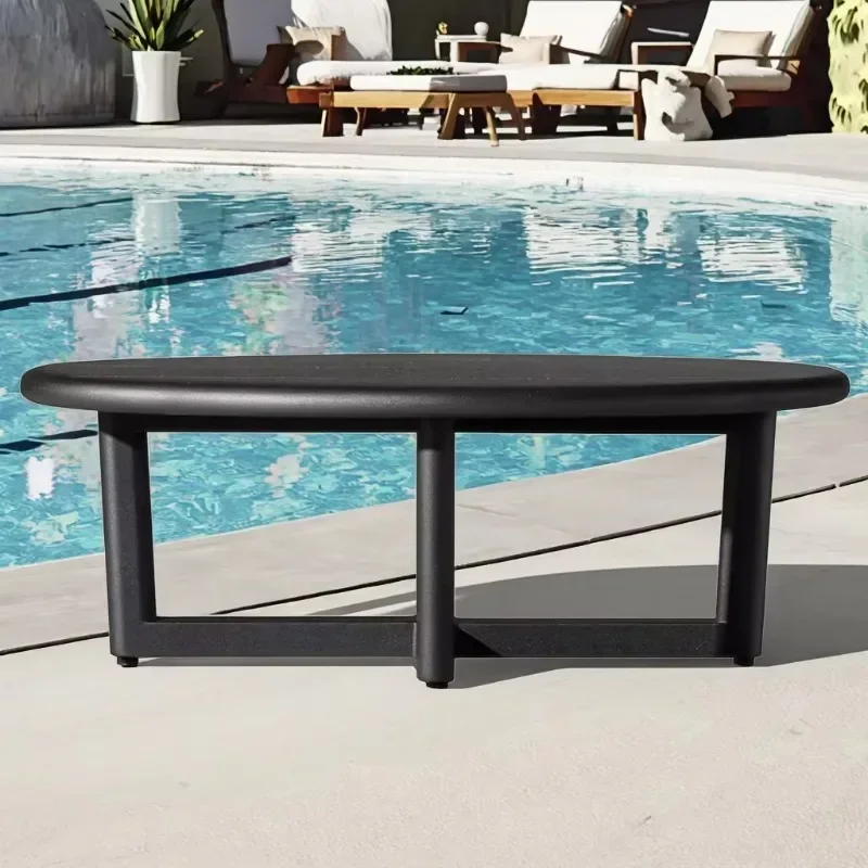 Modern style garden furniture, rust-resistant and durable handmade aluminum round coffee table