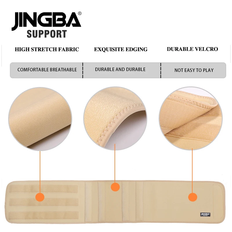 JINGBA SUPPORT Neoprene Adjustable Lumbar Spine Waist Support Protector Waist Trainer Men Waist Trimmer Sweat Belt Factory