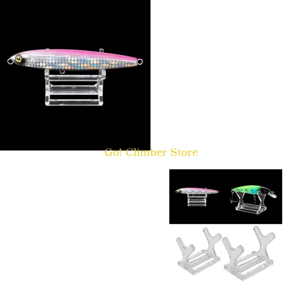 

Q84C Clear Decorative Baits Showing Stand Shelf Holder Fishing Lure Display Stands Rack for Fishing Store Wobbler Shelf