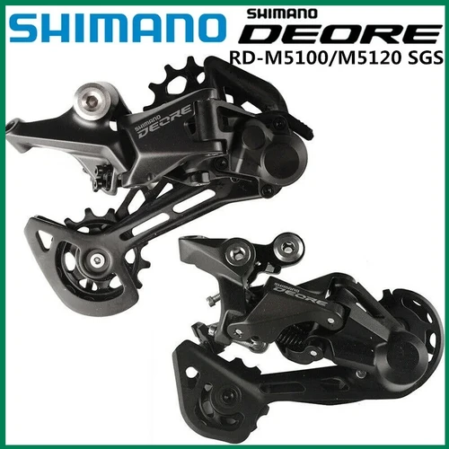 Shimano Deore M5100 M5120 SGS desviador trasero 11V sombra jaula larga 11 velocidades bicicleta de montaña desviador de bicicleta piezas originales de bicicleta