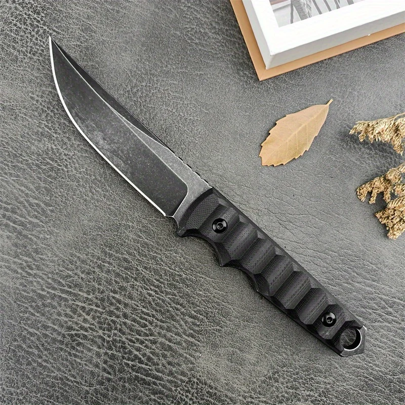 

Black 634 Knife D2 Blade G10 Handle Camping Hiking Fishung Outdoor Portable Multifunctional Straight Durable EDC Knife for Men