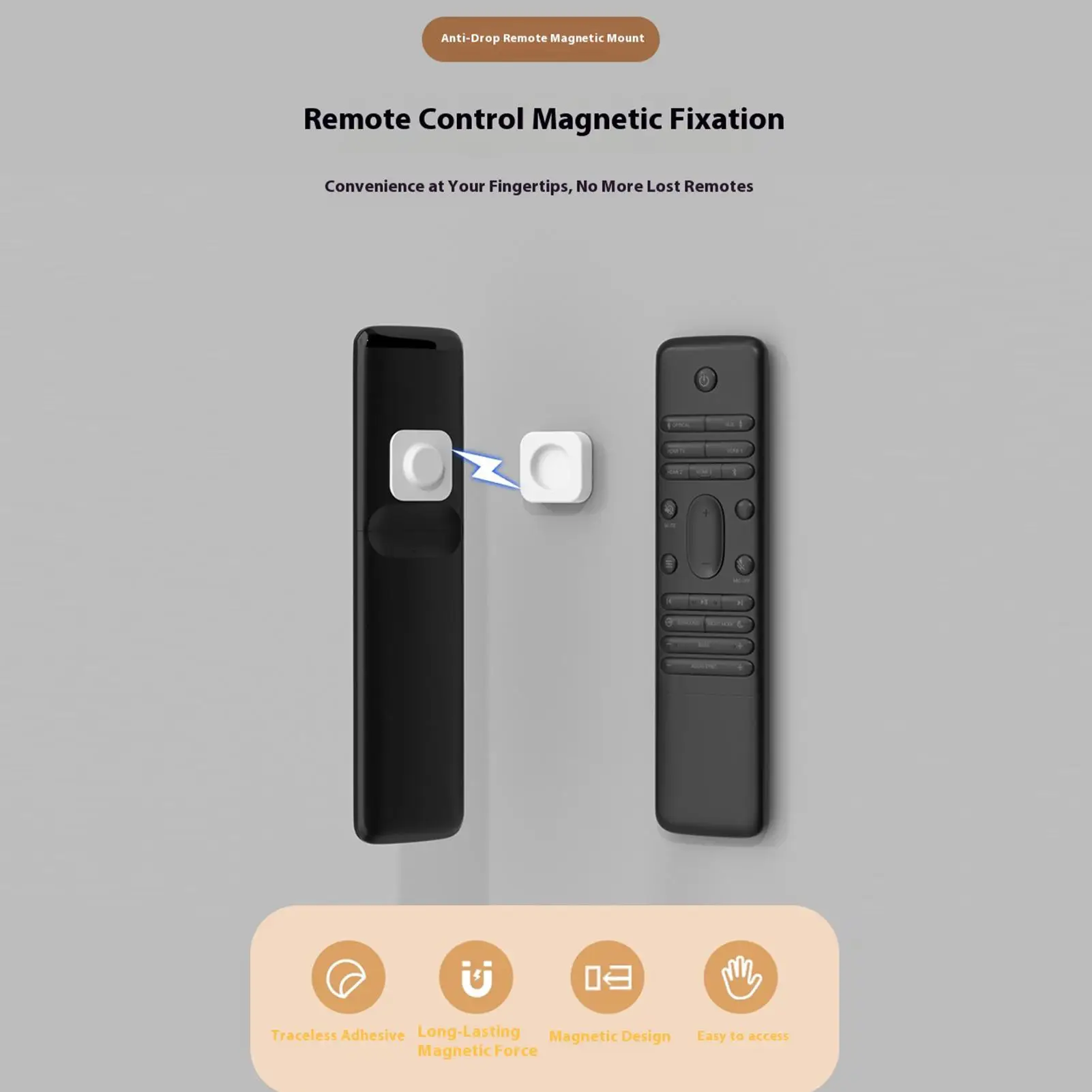 حامل مغناطيسي عن بعد رف سيليكون لا الحفر المغناطيس التحكم عن بعد تخزين حامل لمفاتيح شواحن مكيف الهواء مروحة التلفزيون