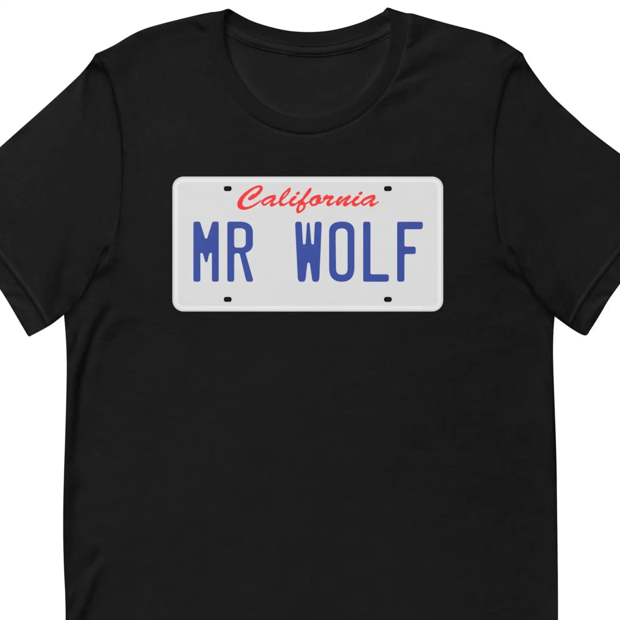 Mr Wolf License Plate T Shirt