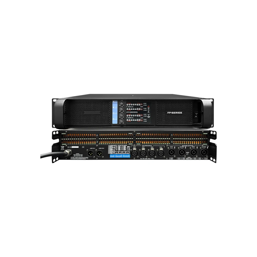 FP1000Q  Class Td Pro Active Outdoor Audio Power Amplifier 5000W 4-Channel Metal Professional Sound Equipment