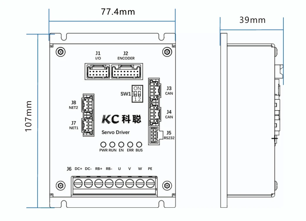 Geavanceerde technologie Servo Drive Motor Driver Motorsnelheid Borstelloze controller Agv Motor Driver Agv Drive System
