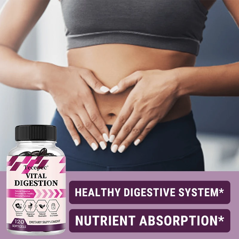 

Tecepec Vital Digestion Supplement,with Bromelain and Quercetin,Helps Maintain Normal Intestinal Digestion and Promotes Immunity