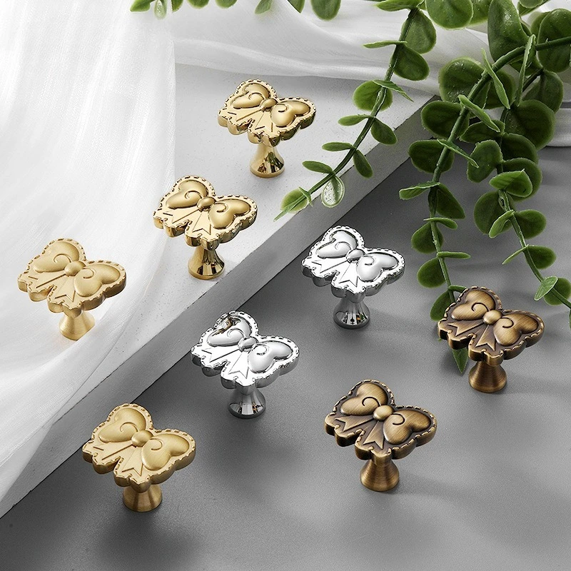 Cabinet Knobs Brass Gold Handles Decorative Vintage Drawer Pulls Wardrobe Dresser Furniture Hardware Door Knobs