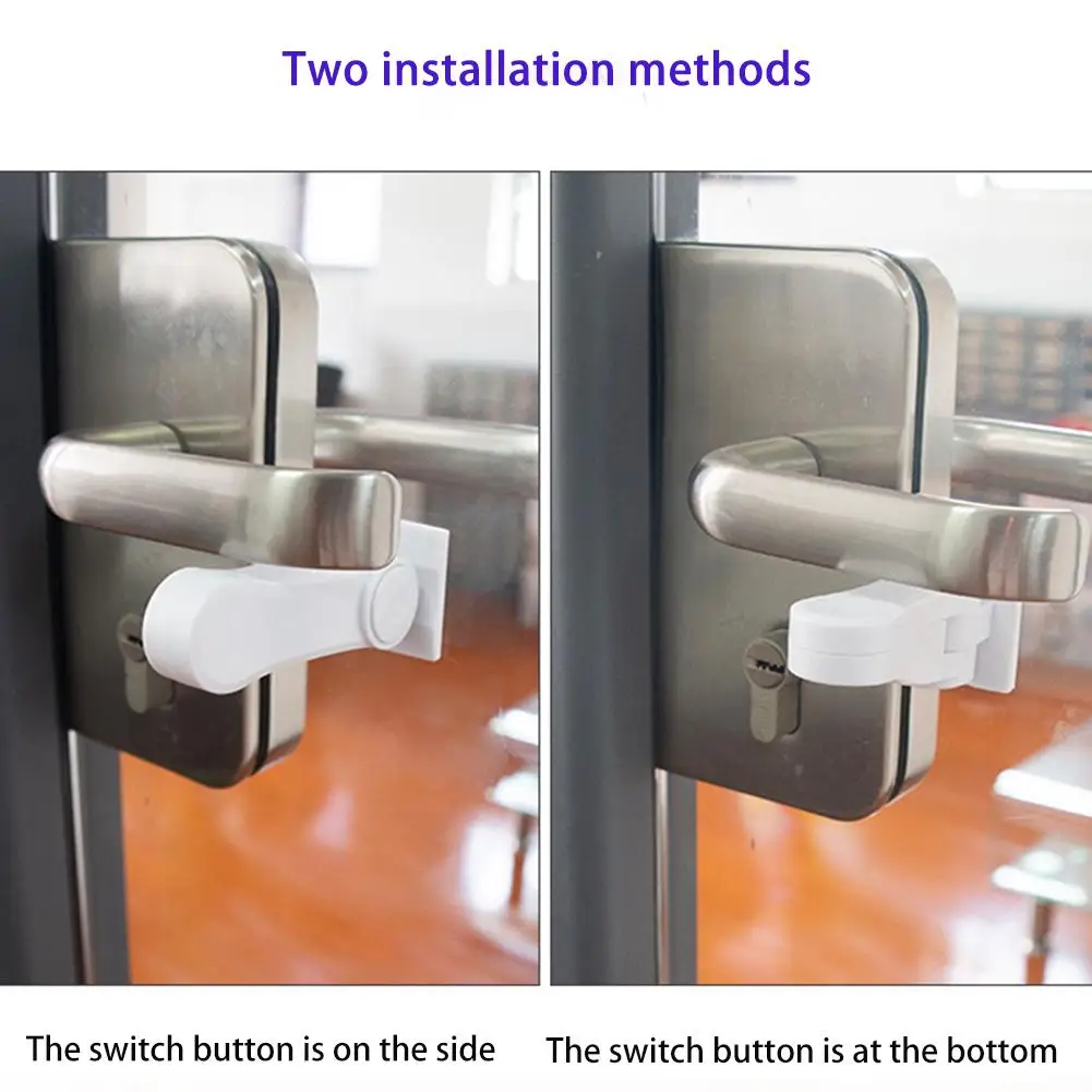 

Child Safe Door Security Latch Universal Cabinet Lock 180 Degree Rotating Window Door Handle Lock for Window Door Cabinet