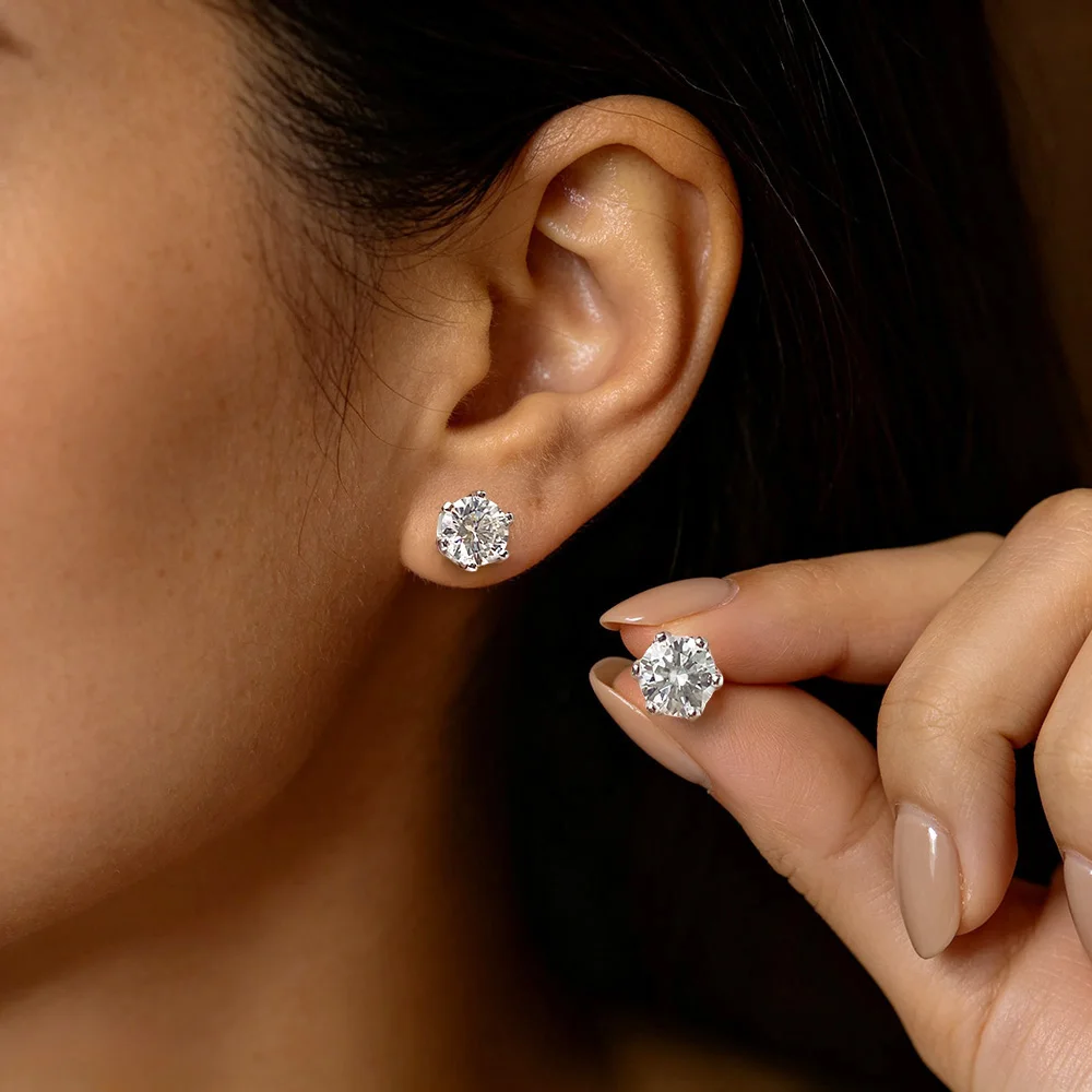 Thumbnail 4 - #40 Latest Moissanite Stud Earrings Offers