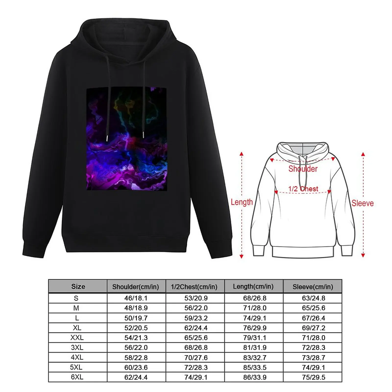 Drift abstract digital artwork Pullover Hoodie japanese style men clothes graphic hoodie