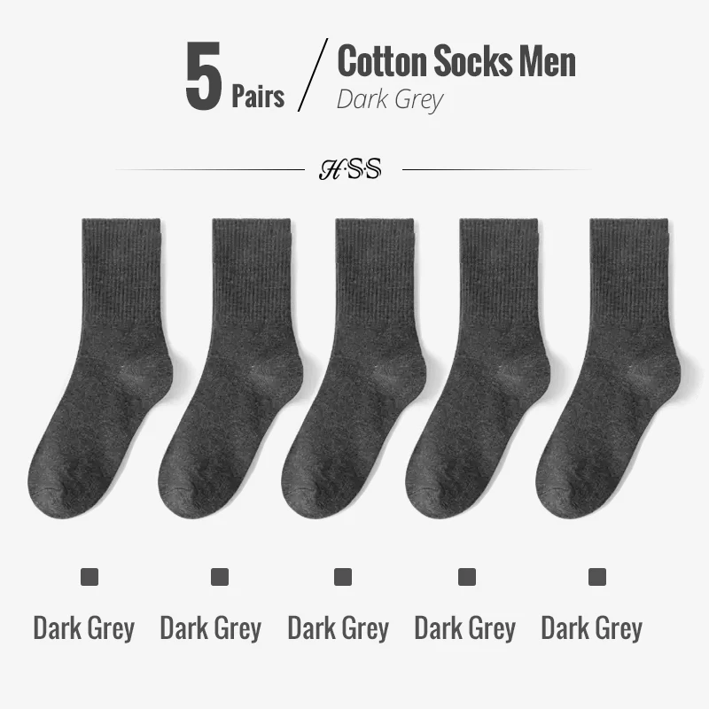 5/10 Pairs 95% Gekämmte Baumwolle Socken Männer Business Kleid Lange Socken Weiche Atmungsaktive Frühling Sommer Bunte Socke Für Mann 5 Paare/los