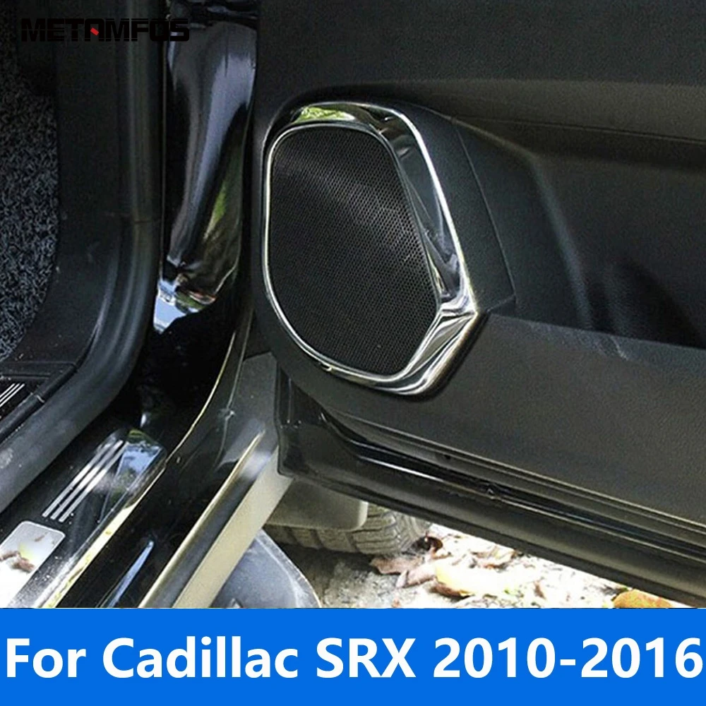 

Inside Door Loudspeaker Sound Audio Speaker Cover Trim For Cadillac SRX 2010-2015 2016 Steel Interior Accessories Car Styling
