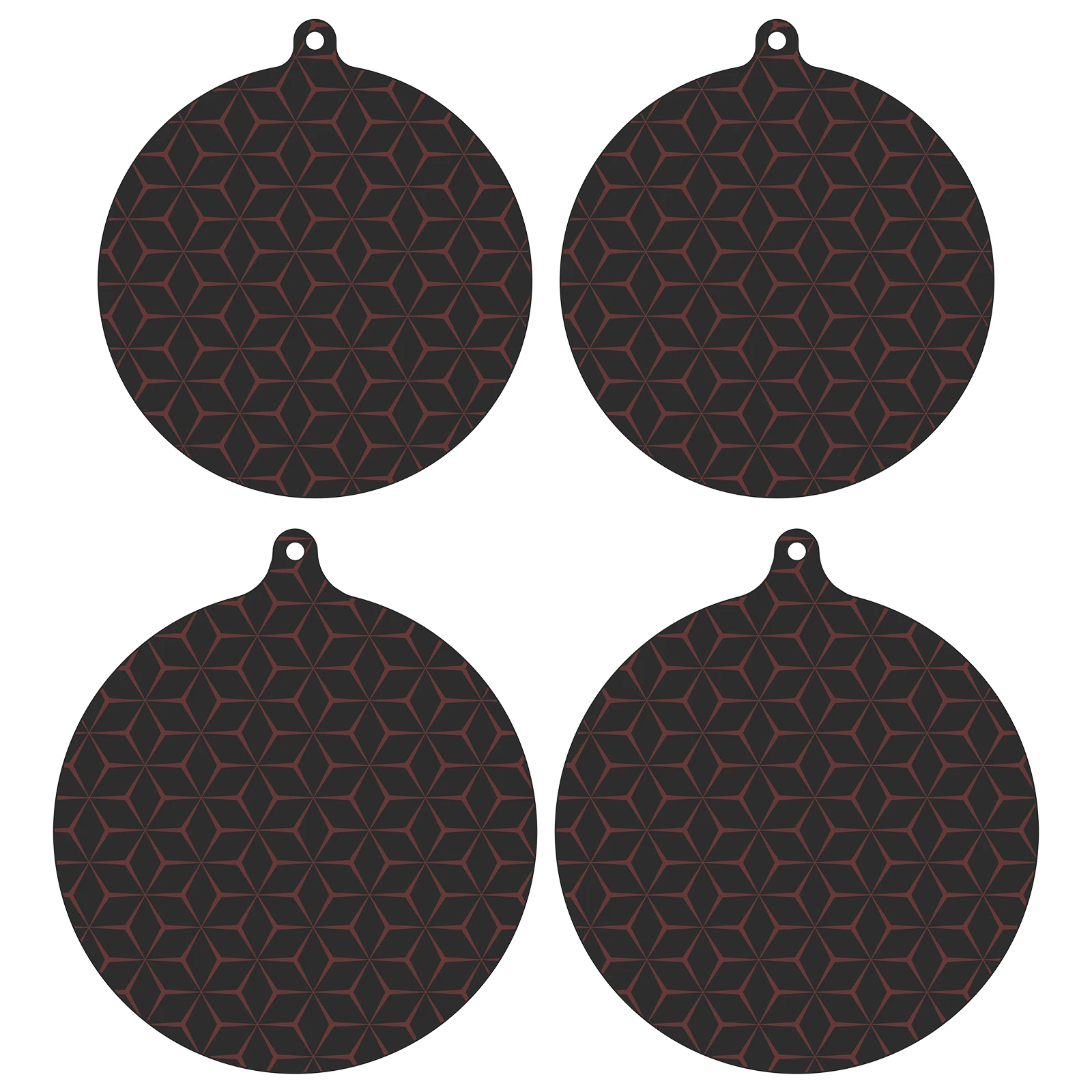 4Pcs Thermochromic Silicone Induction Cooktop Mat Temperature Resistant Induction Cooktop Protector Nonslip Induction Cooktop