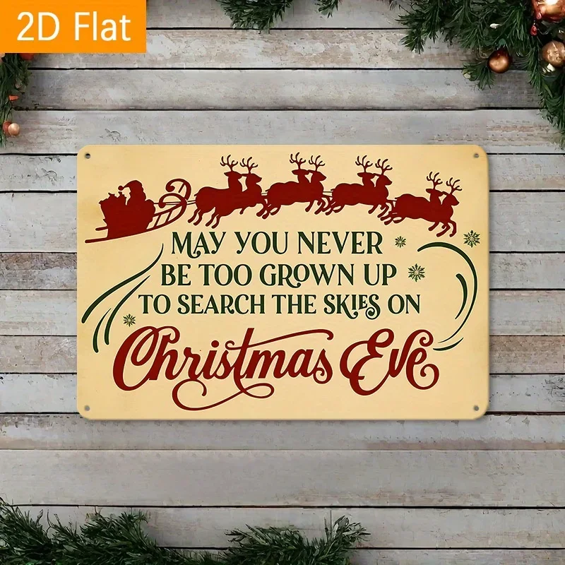 Vintage Christmas Tin Sign - 