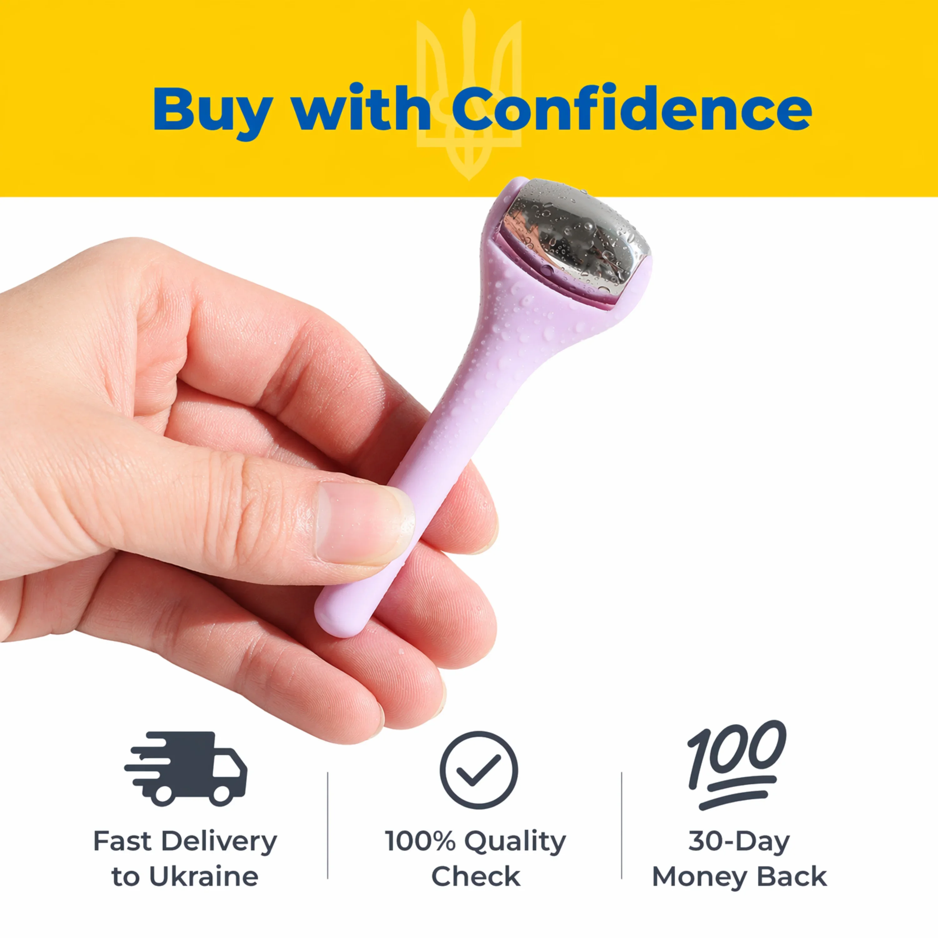 Ice Roller for Face Eye Puffiness Relief Shipped From Ukraine Facial Massager Cooling Skin Care Tool Anti Aging Fast Delivery view 6